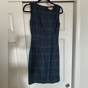 Brooks Brothers Plaid Wool Sheath Dress